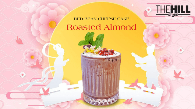 RED BEAN CHEESE CAKE ROSTED ALMOND cho Thất Tịch thêm đỏ tình yêu 💕