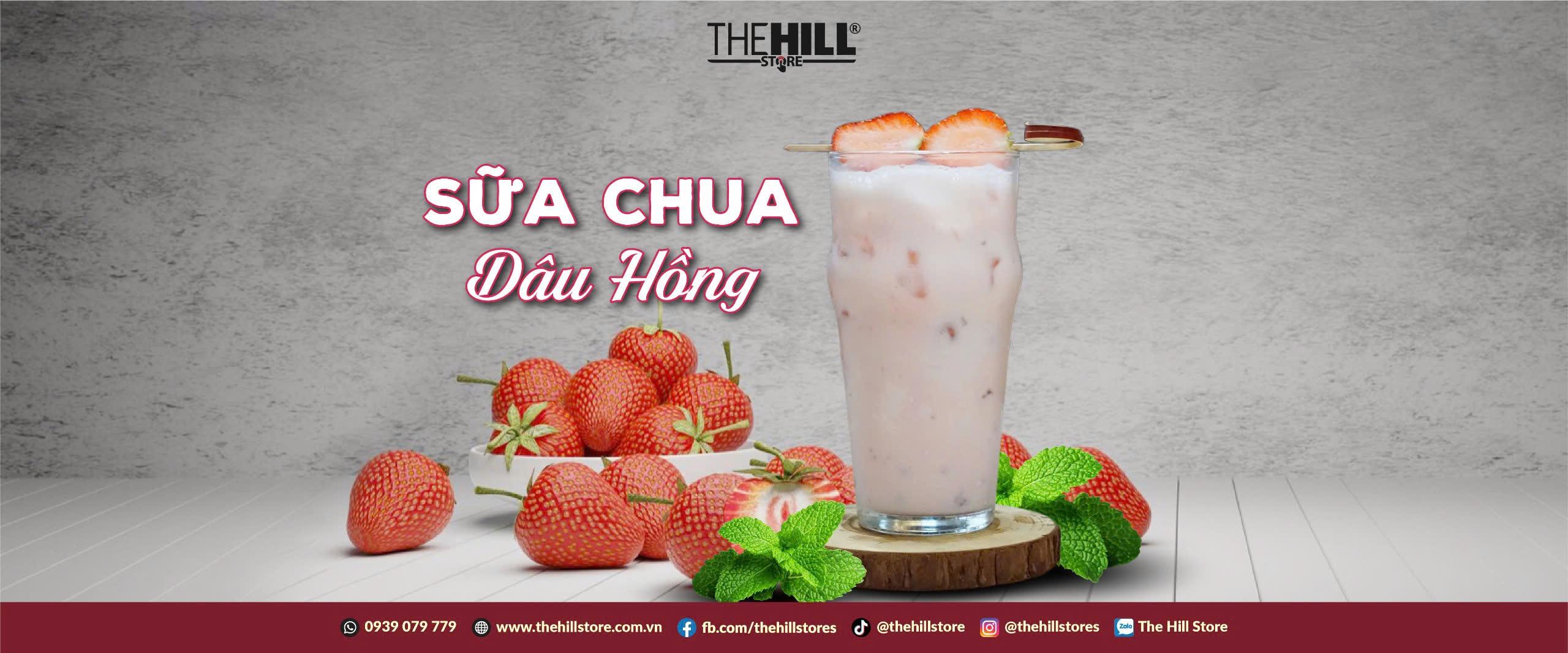 🍓 Sữa Chua Dâu Hồng – Đẹp Từ Màu Sắc, Say Đắm Từ Hương Vị!