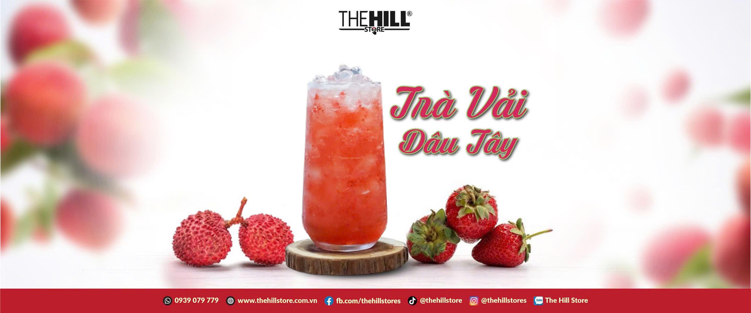 🍓 Trà Vải Dâu Tây – Vị Ngọt Thanh Mát